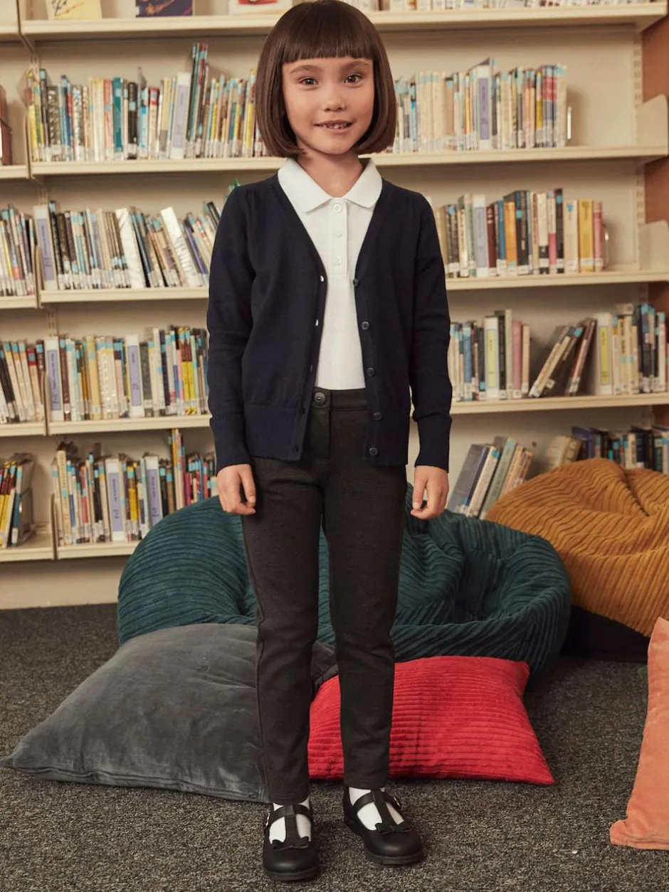 Next Navy Blue Cotton Rich School V-Neck Cardigan (3-16yrs) New