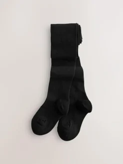 Next Cotton Rich School Tights Navy Blue New