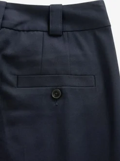 Next Navy Blue Heavy Duty Tailored Slim Fit Trousers Outlet