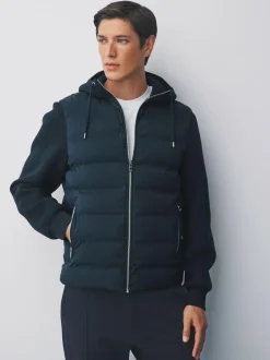 Next Hybrid Quilted Jacket Navy Blue Outlet