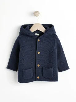 Next Knitted Baby Cardigan (0mths-2yrs) Navy Blue Discount