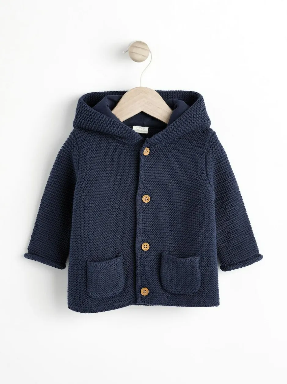 Next Knitted Baby Cardigan (0mths-2yrs) Navy Blue Discount