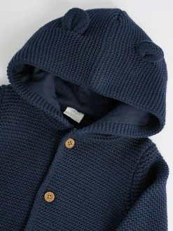 Next Knitted Baby Cardigan (0mths-2yrs) Navy Blue Discount