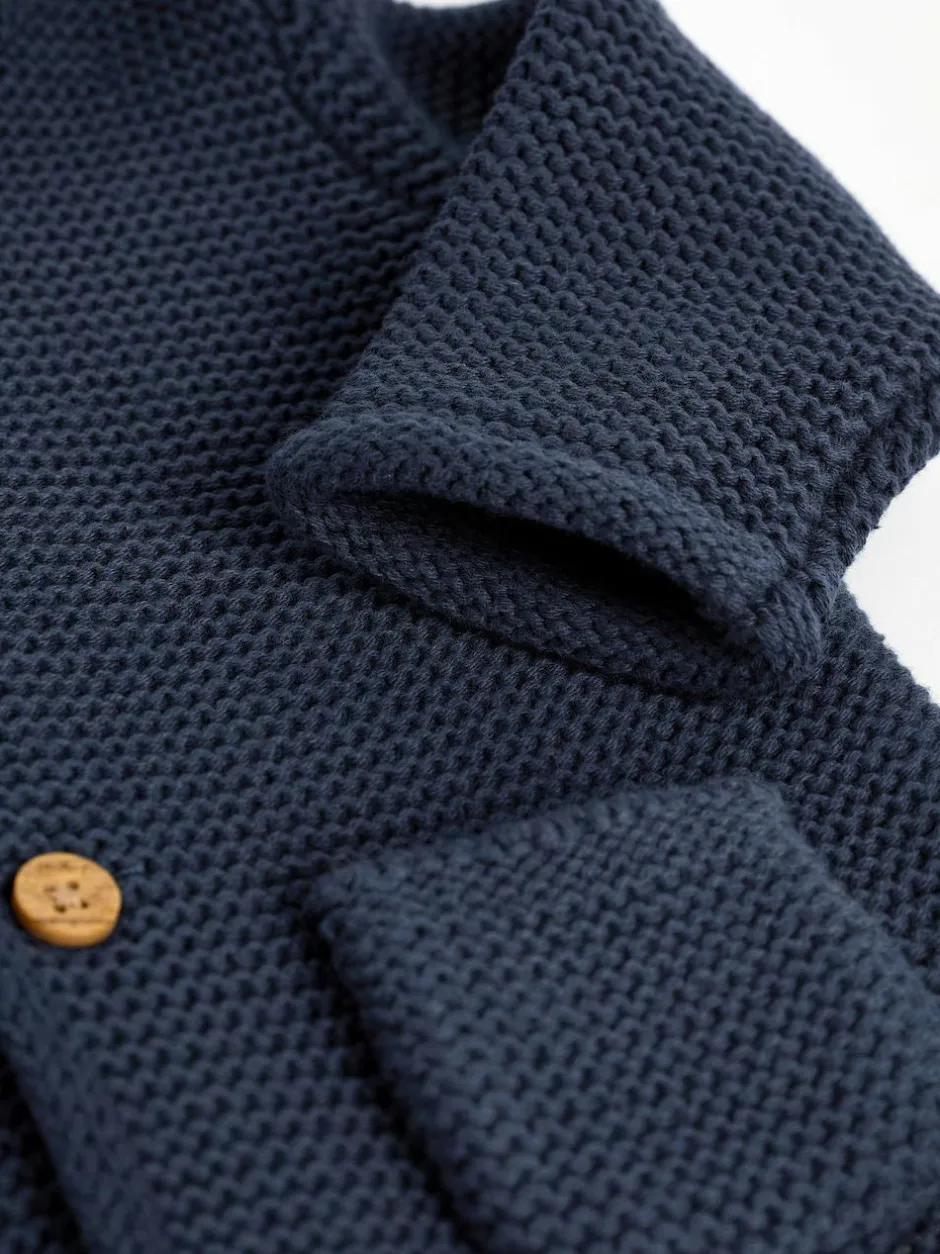 Next Knitted Baby Cardigan (0mths-2yrs) Navy Blue Discount
