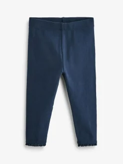 Next Navy Blue Lace Trim Leggings (3mths-7yrs) Hot