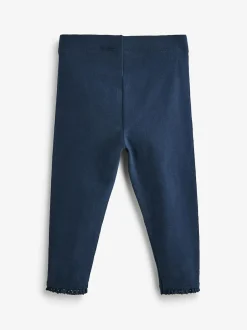 Next Navy Blue Lace Trim Leggings (3mths-7yrs) Hot