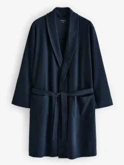 Next Lightweight Waffle Dressing Gown Navy Blue Best