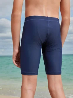 Next Longer Length Stretch Swim Shorts (3-16yrs) Navy Blue Hot