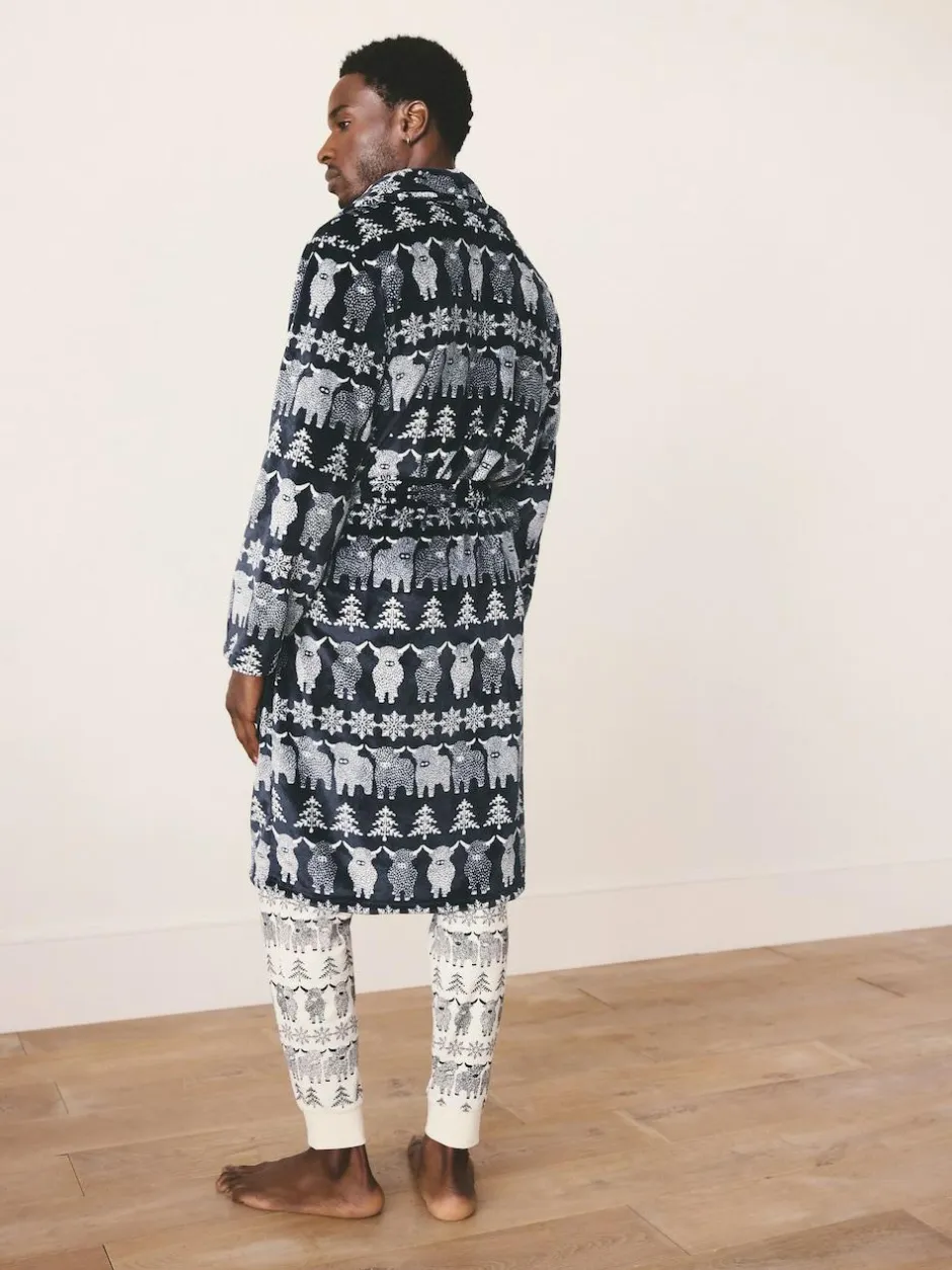 Next Navy Blue Matching Family Christmas Fairisle Pattern Hamish The Highland Cow Dressing Gown Best