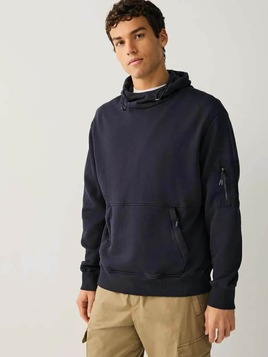 Next Overhead Hoodie Utility Navy Blue Outlet