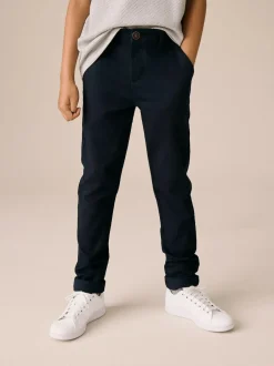 Next Navy Blue Premium Chino Trousers (3-16yrs) Outlet