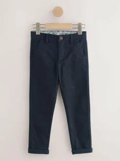Next Navy Blue Premium Chino Trousers (3-16yrs) Outlet