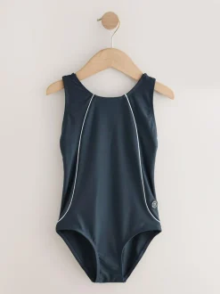 Next Racerback Swimsuit (3-16yrs) Navy Blue