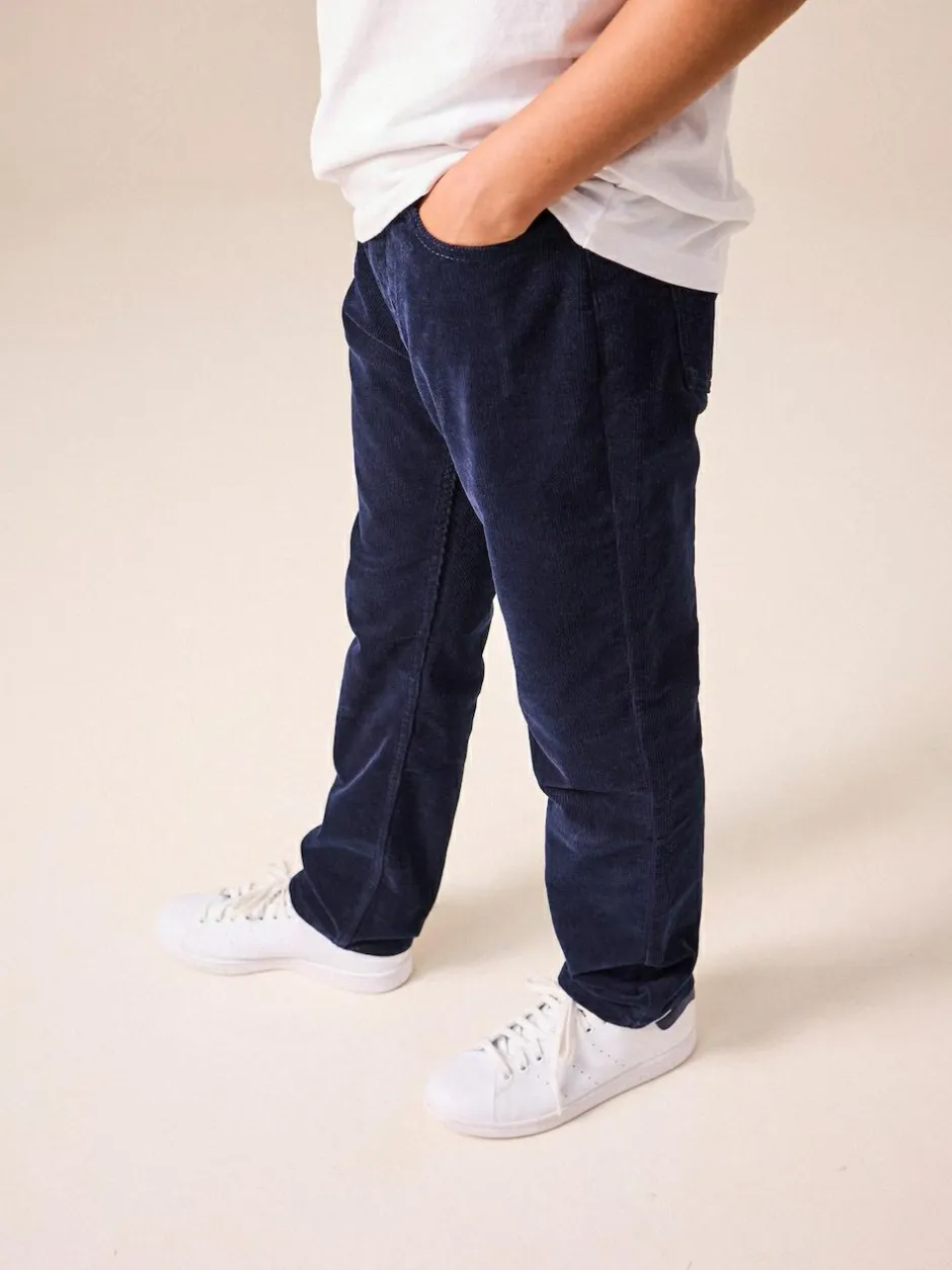 Next Regular Fit Corduroy Trousers (3-16yrs) Navy Blue Sale