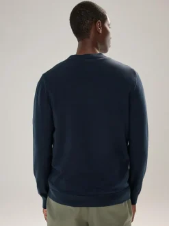 Next Regular Fit Cotton Rich Cardigan Navy Blue Hot
