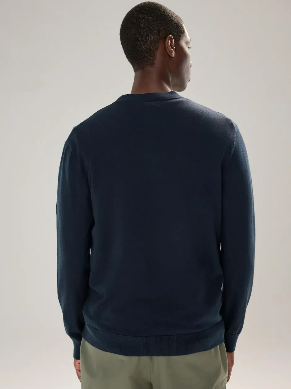 Next Regular Fit Cotton Rich Cardigan Navy Blue Hot