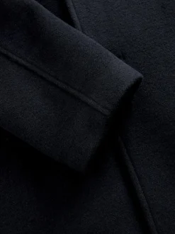 Next Regular Fit N.Premium Soft Touch Peacoat with Wool Navy Blue