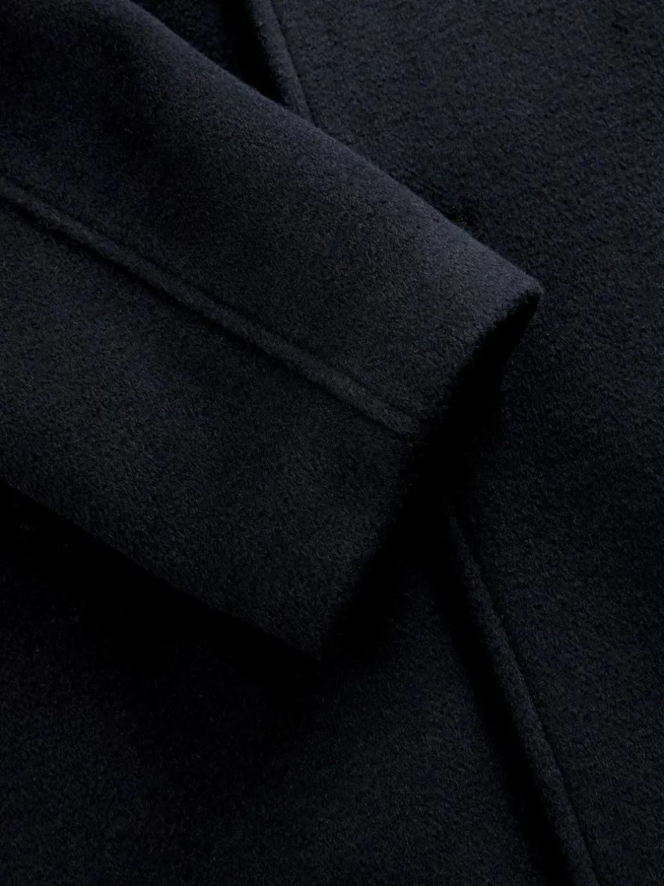 Next Regular Fit N.Premium Soft Touch Peacoat with Wool Navy Blue