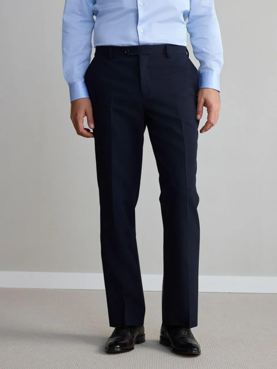 Next Regular Fit Slim Fit Signature Nova Fides 100% Italian Wool Suit Trousers Navy Blue Online