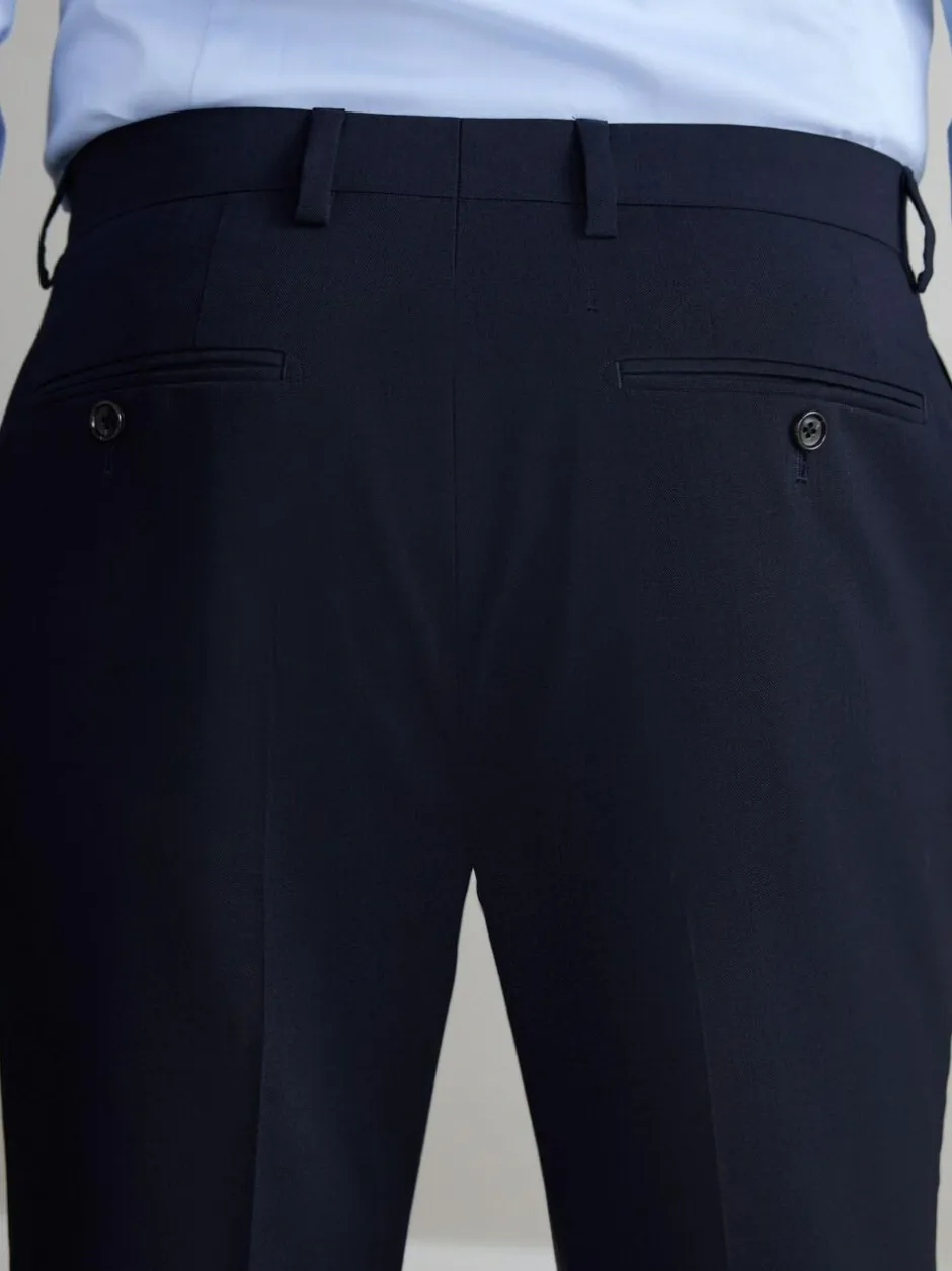 Next Regular Fit Slim Fit Signature Nova Fides 100% Italian Wool Suit Trousers Navy Blue Online