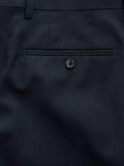 Next Regular Fit Slim Fit Signature Nova Fides 100% Italian Wool Suit Trousers Navy Blue Online