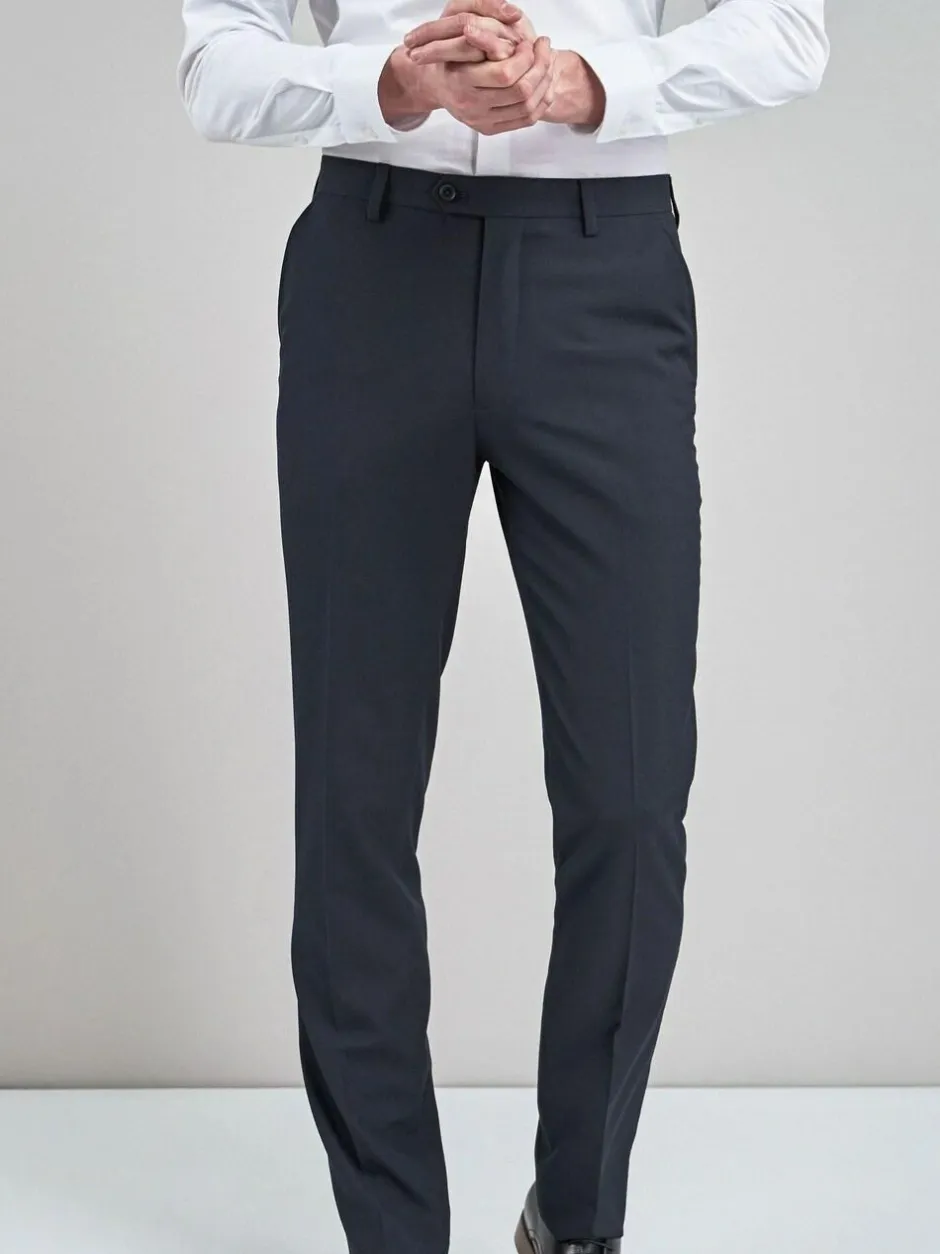 Next Regular Fit Suit Trousers Navy Blue Hot