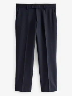 Next Navy Blue Regular Fit Textured Suit Trousers Sale