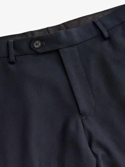 Next Navy Blue Regular Fit Textured Suit Trousers Sale