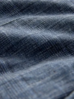 Next Regular Fit Trimmed Check Suit Trousers Navy Blue Discount