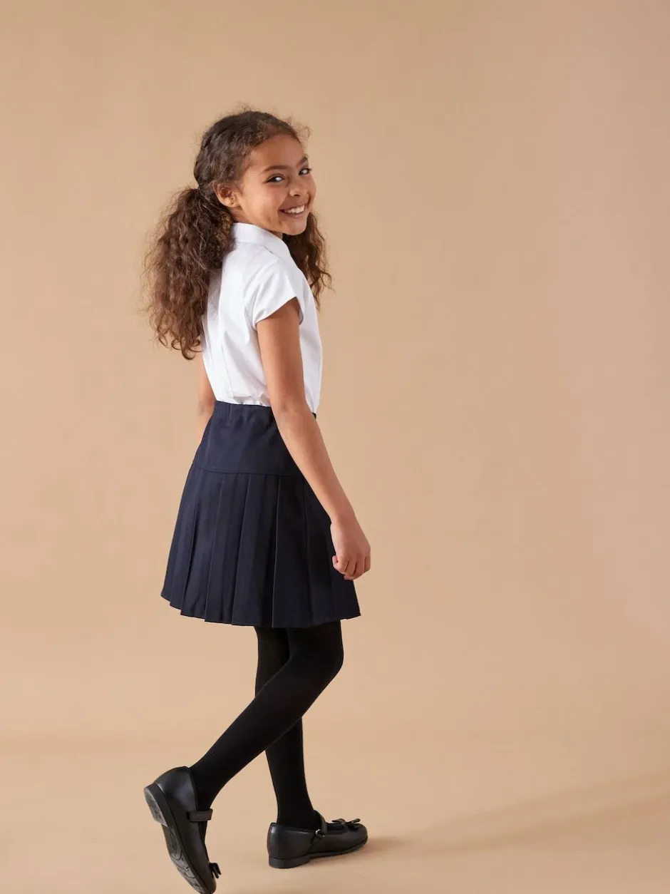 Next Navy Blue Regular Waist 2 Pack Pleated School Skirts (3-16yrs) Discount