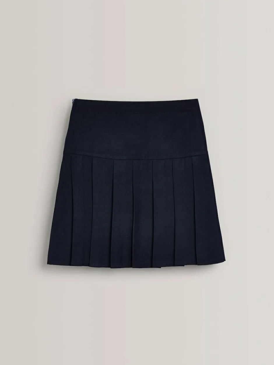 Next Navy Blue Regular Waist 2 Pack Pleated School Skirts (3-16yrs) Discount