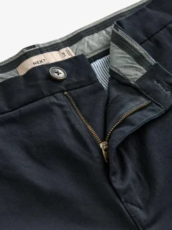 Next Navy Blue Relaxed Fit Stretch Chinos Trousers Discount