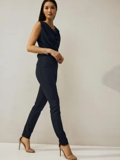 Next Sculpting Military Trousers Navy Blue Outlet