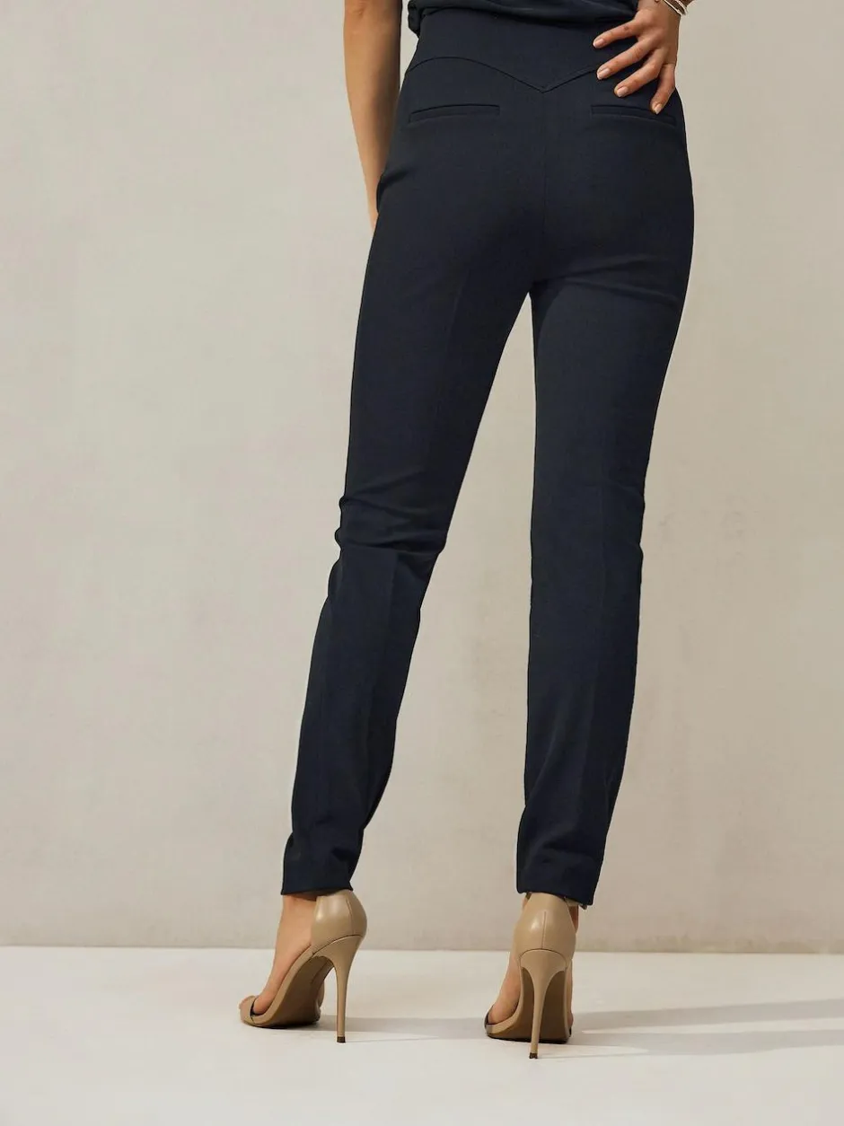Next Sculpting Military Trousers Navy Blue Outlet
