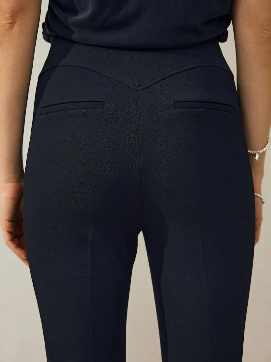 Next Sculpting Military Trousers Navy Blue Outlet