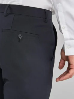 Next Skinny Fit Stretch Smart Trousers Navy Blue New