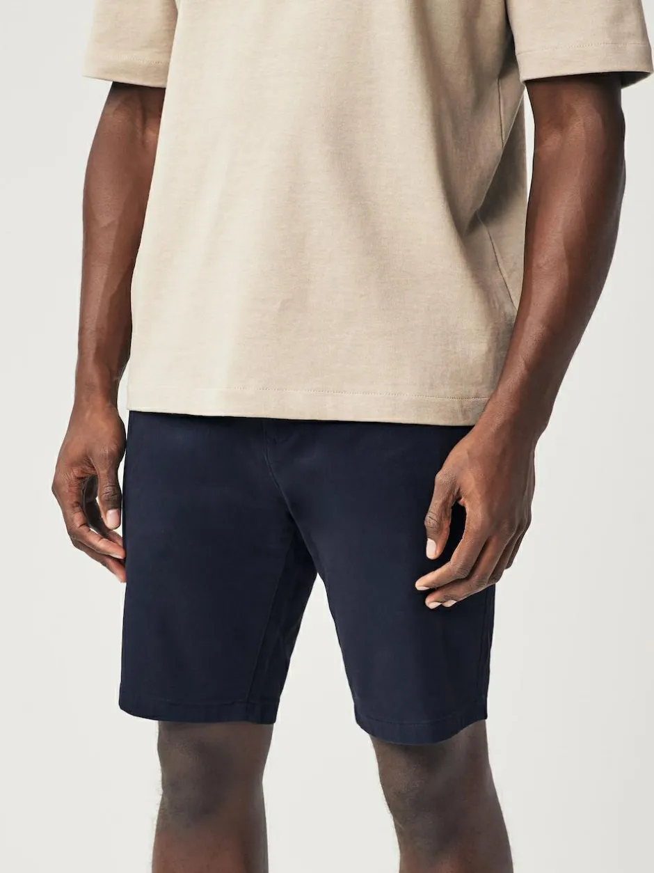 Next Skinny Fit Stretch Chinos Shorts Navy Blue Best