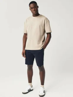 Next Skinny Fit Stretch Chinos Shorts Navy Blue Best
