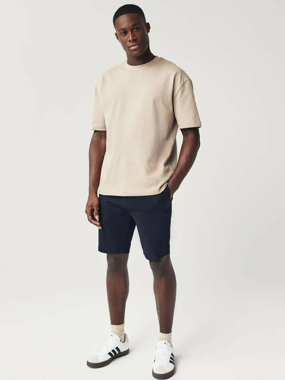 Next Skinny Fit Stretch Chinos Shorts Navy Blue Best