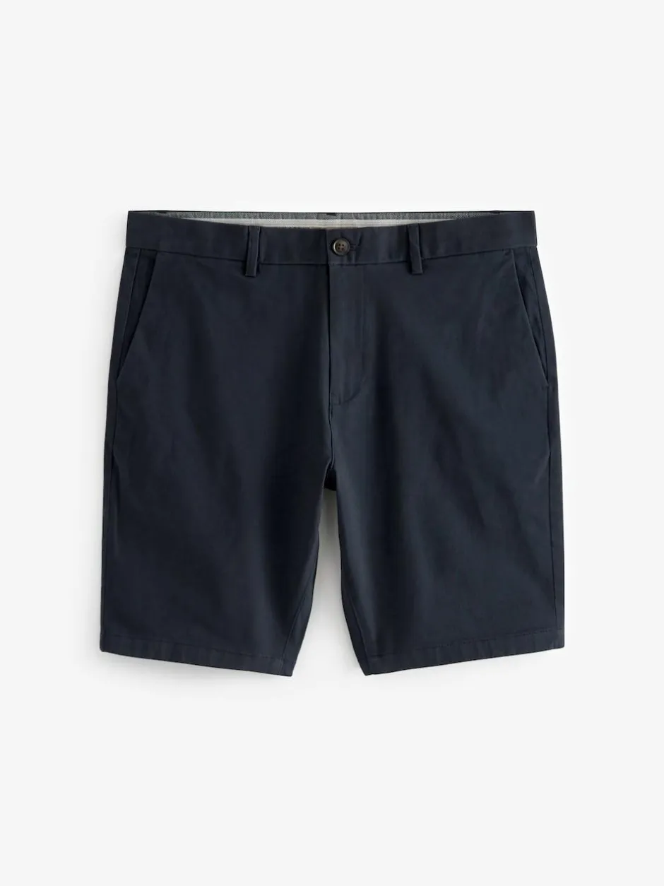Next Skinny Fit Stretch Chinos Shorts Navy Blue Best
