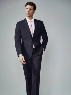 Next Skinny Fit Suit Trousers Navy Blue Clearance