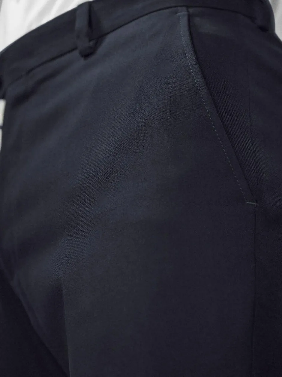 Next Skinny Fit Suit Trousers Navy Blue Clearance
