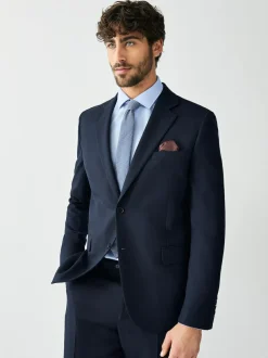 Next Skinny Fit Textured Suit Jacket Navy Blue Outlet