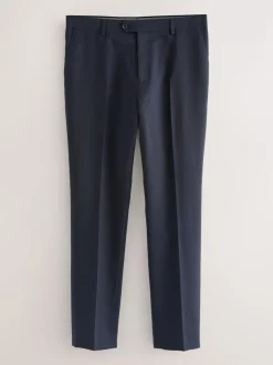 Next Slim Fit Slim Fit Signature Nova Fides 100% Italian Wool Suit Trousers Navy Blue