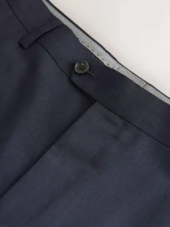 Next Slim Fit Slim Fit Signature Nova Fides 100% Italian Wool Suit Trousers Navy Blue