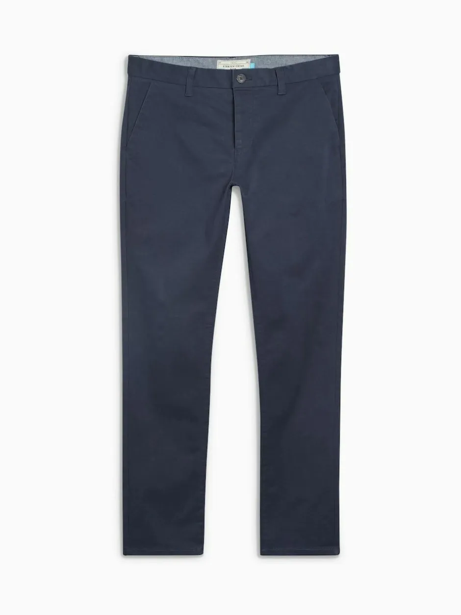 Next Navy Blue Slim Fit Stretch Chinos Trousers Discount