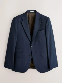 Next Slim Ft Check Suit Jacket Navy Blue Best