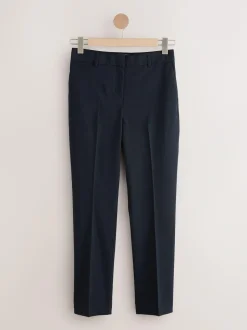 Next Slim Tailored Trousers With Wool Navy Blue Sale