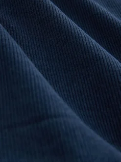 Next Soft Rib Texture Quarter Zip Neck Fleece Navy Blue Best