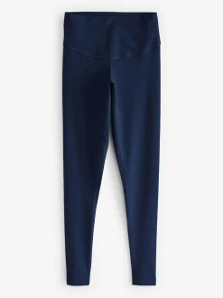 Next Sports Dry Tech Tummy Control High Waist Full Length Legging Navy Blue Discount